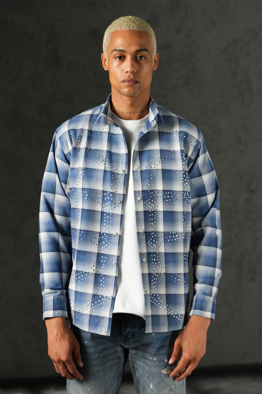 Chemise carreaux ornés 27706