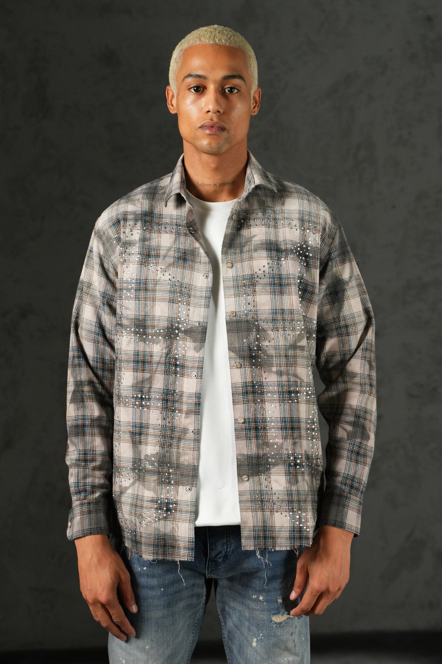 Chemise carreaux brillants 27700