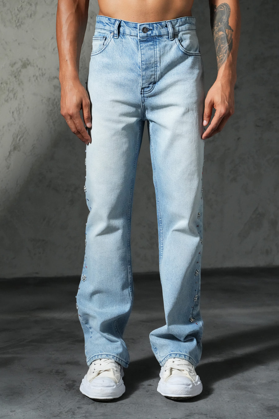 Jean flare détails latéraux FG 101