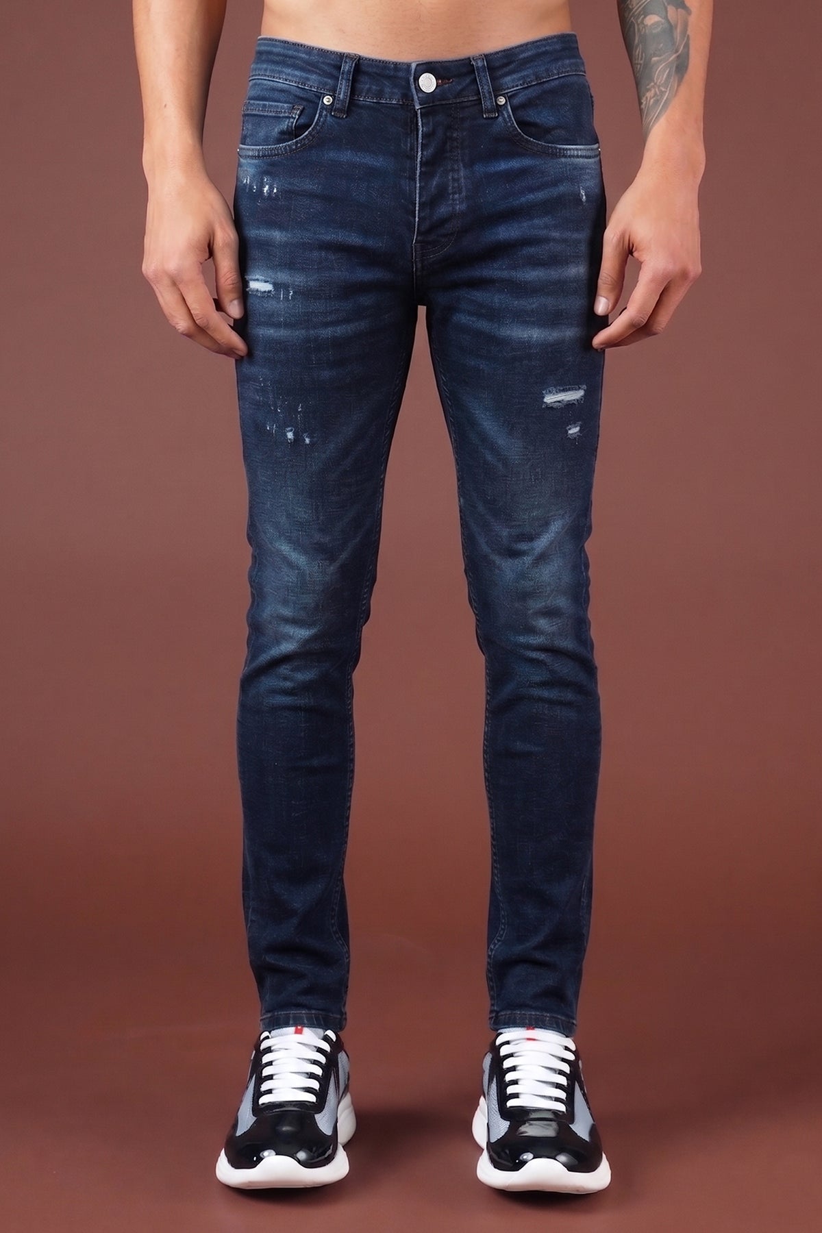 Herren-Slim-Fit-Jeans FAMR-0066-1