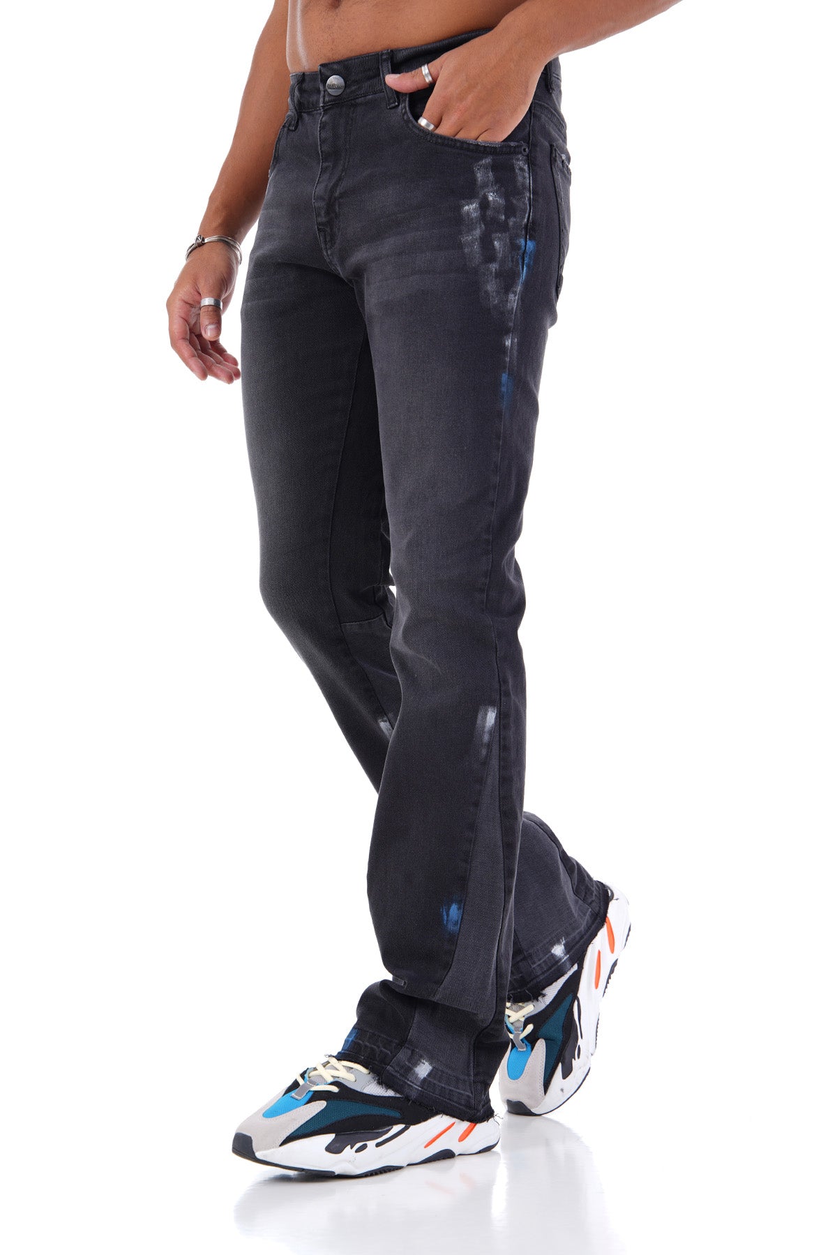 LL2000128 Flared Jeans - Black