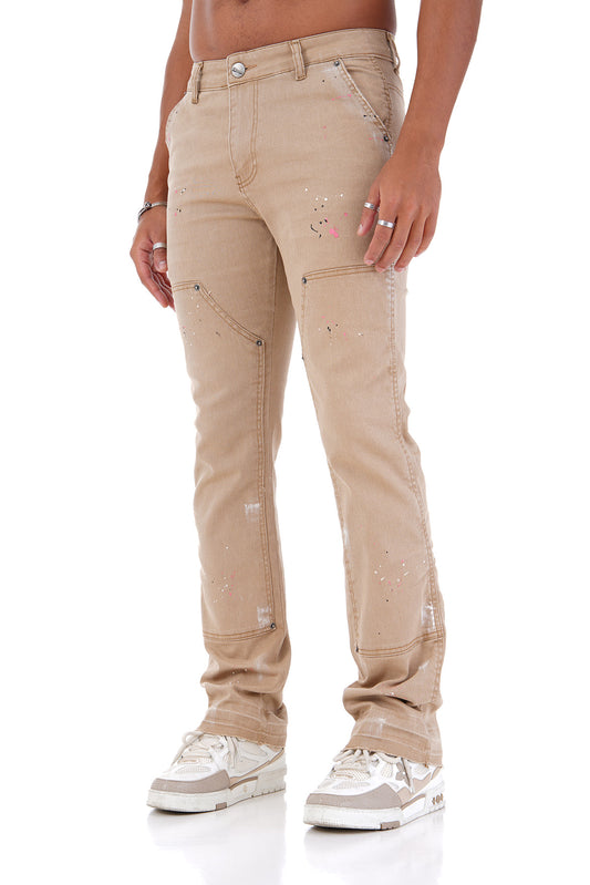 LL2000105 FLARE JEANS - CAMEL