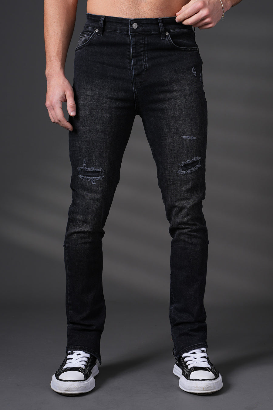 black regular jean hommes ikao paris