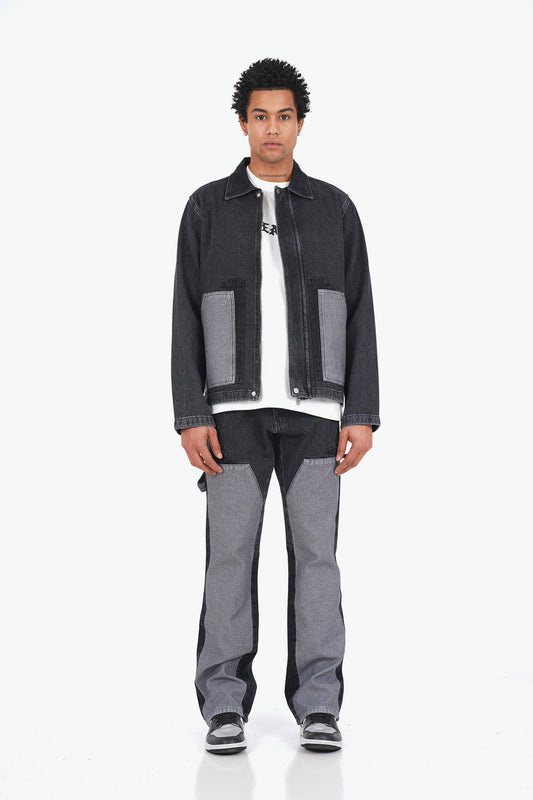 ART502 DENIM TRACKSUIT - BLACK