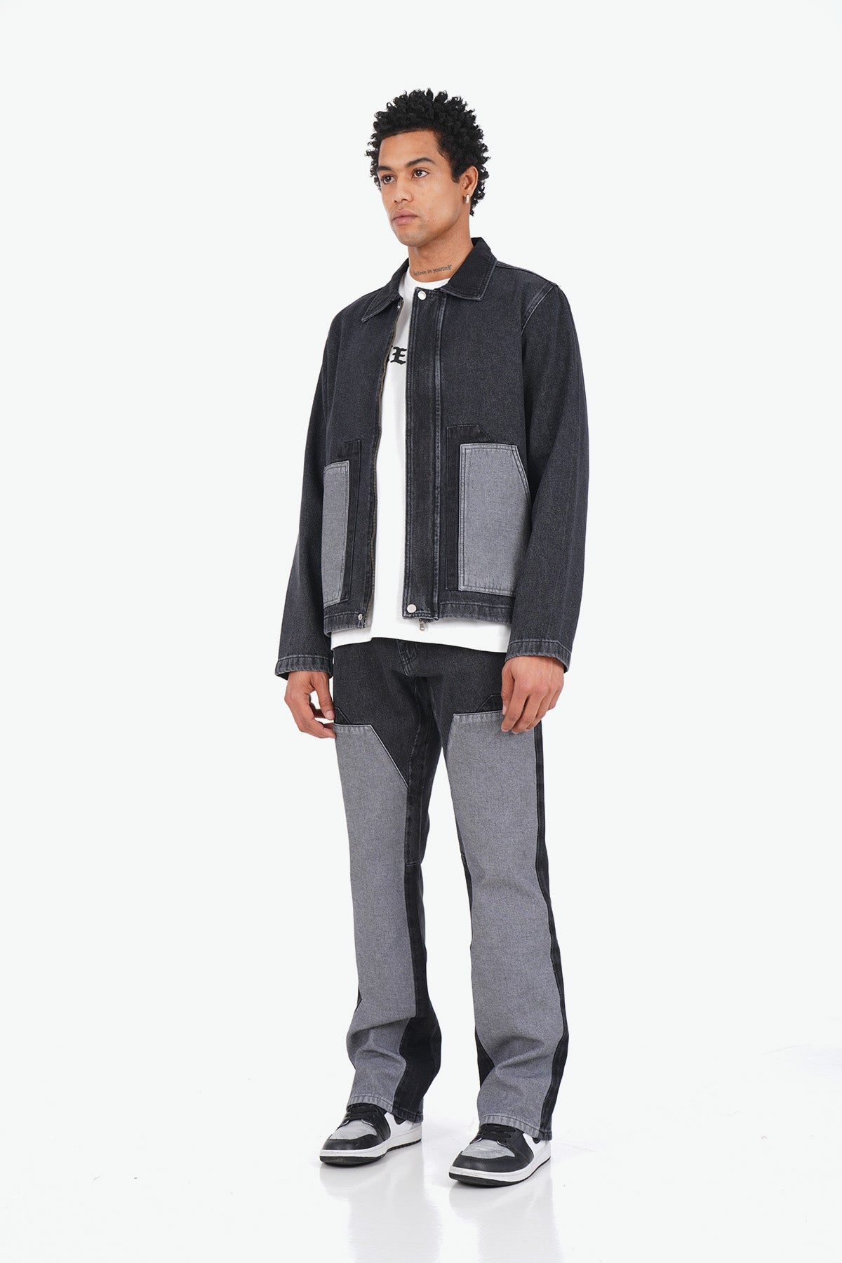 ART502 DENIM TRACKSUIT - BLACK