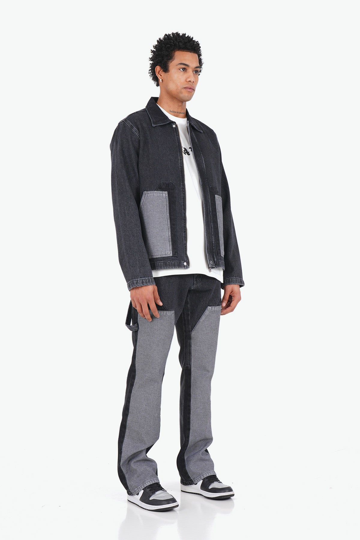 ART502 DENIM TRACKSUIT - BLACK