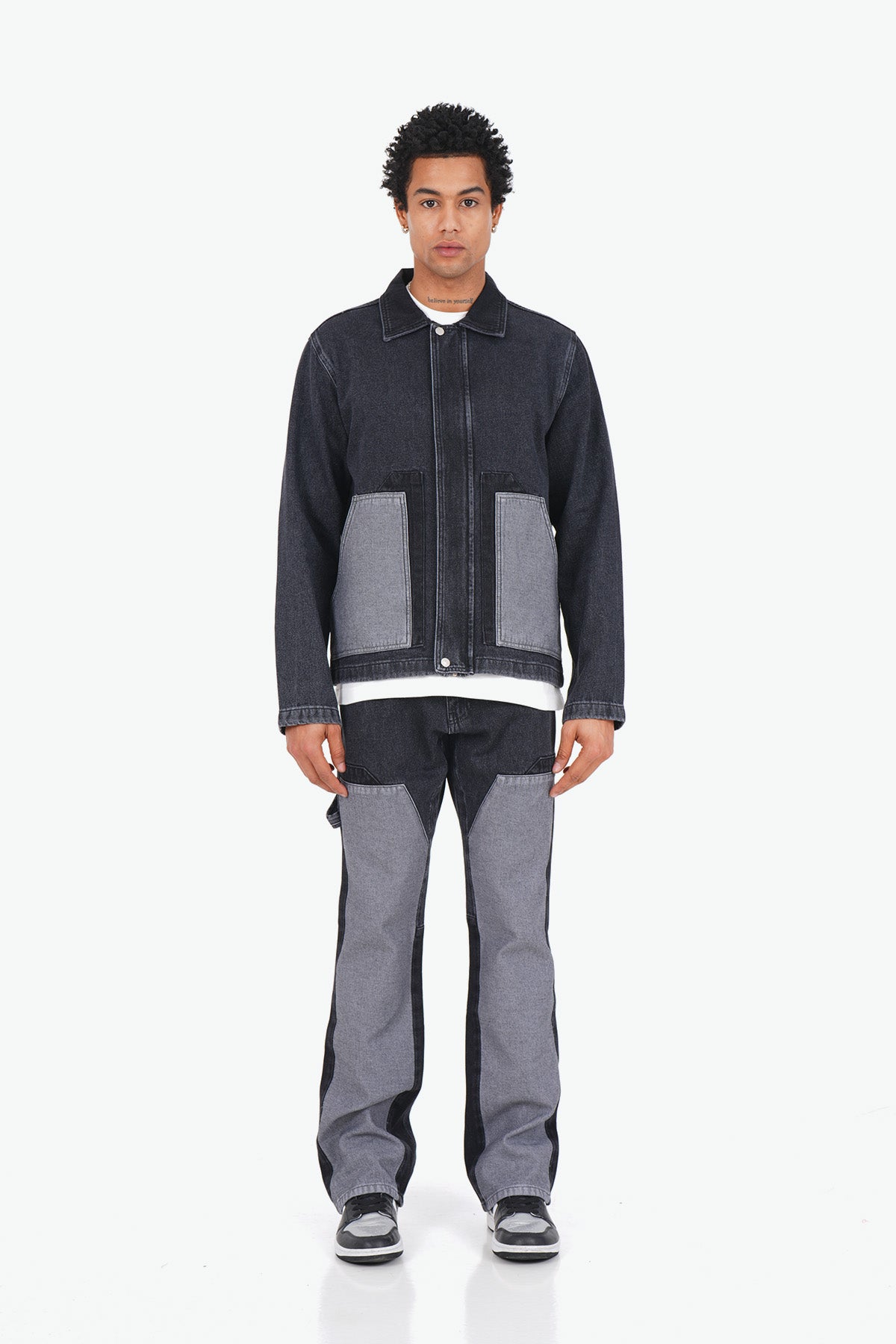 ART502 DENIM TRACKSUIT - BLACK