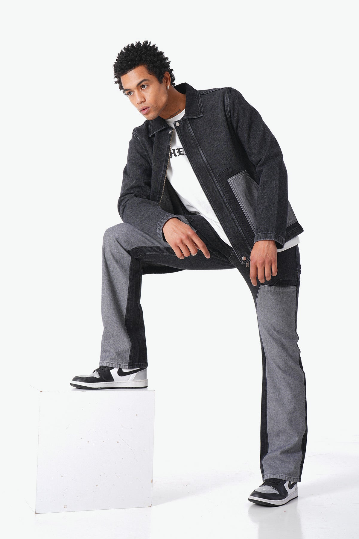 ART502 DENIM TRACKSUIT - BLACK