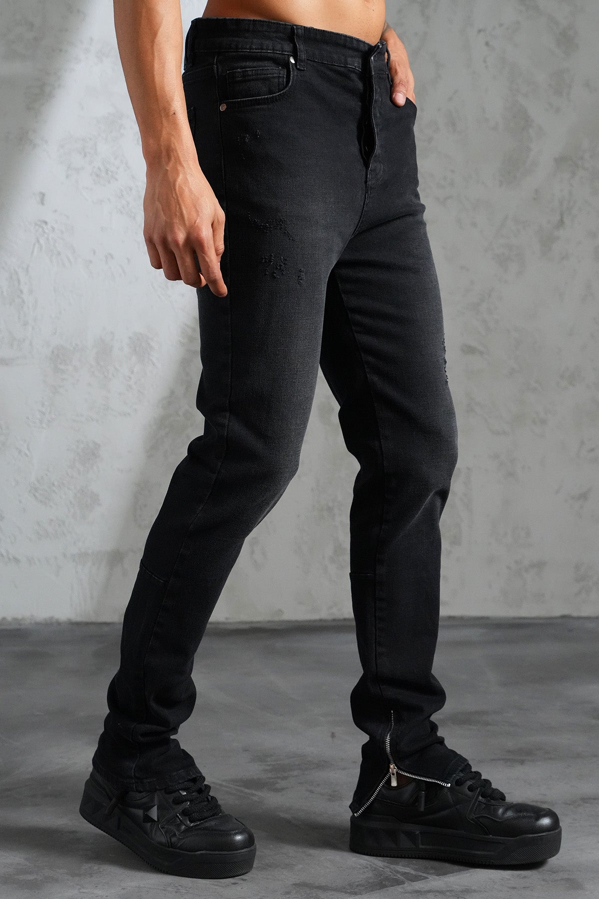 JEAN ZIPPED F001