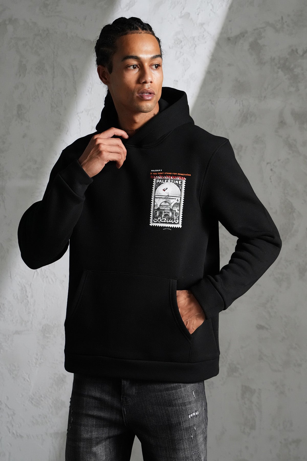 SWEAT À CAPUCHE IMPRIMÉ LL110016
