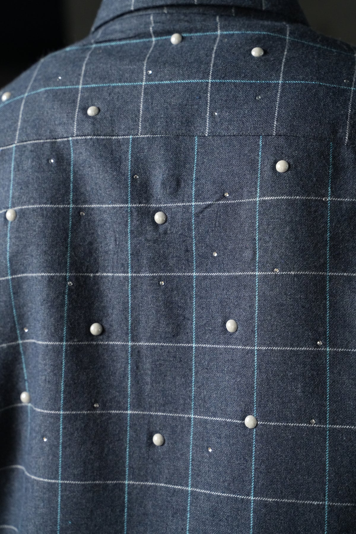 Grid check shirt 27701