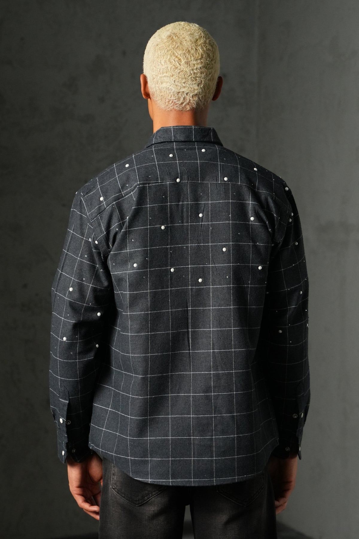 Grid check shirt 27701