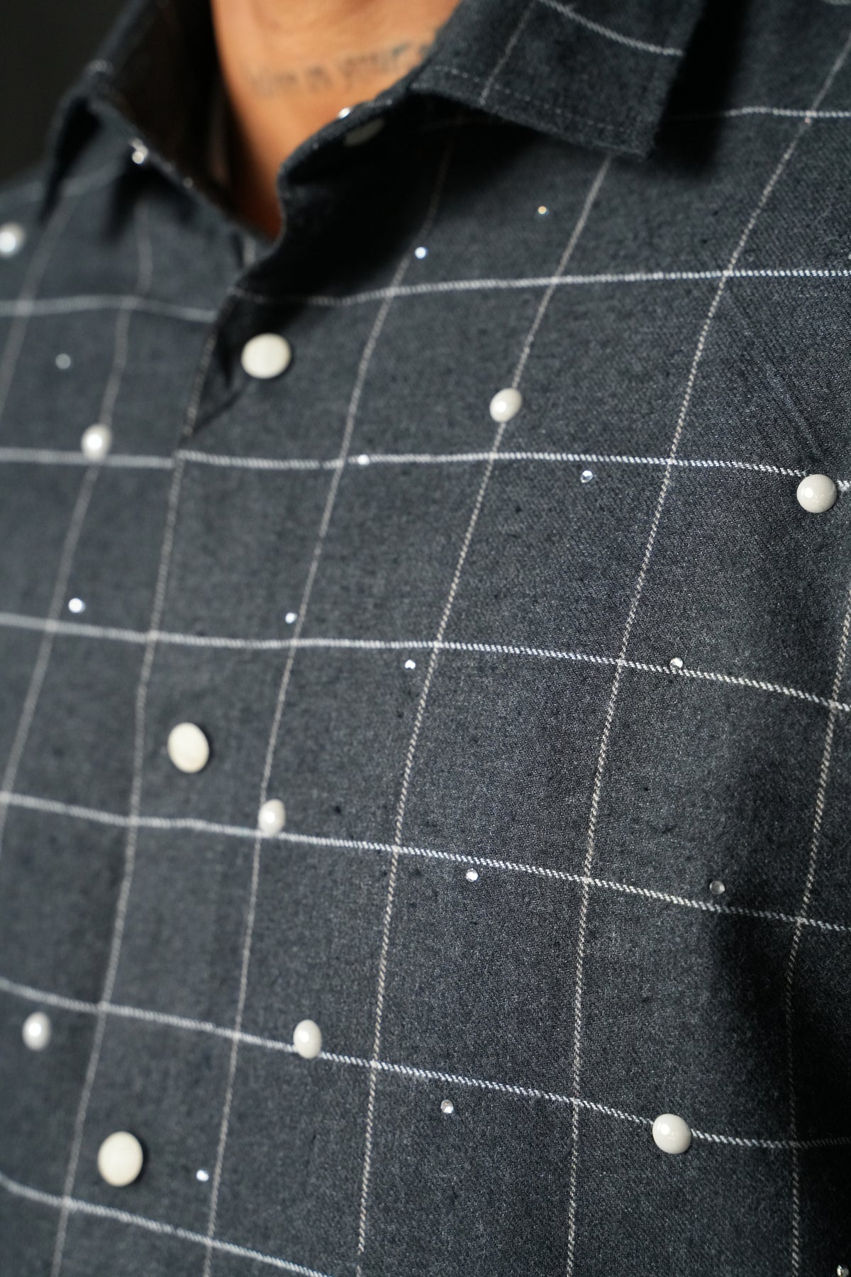 Grid check shirt 27701