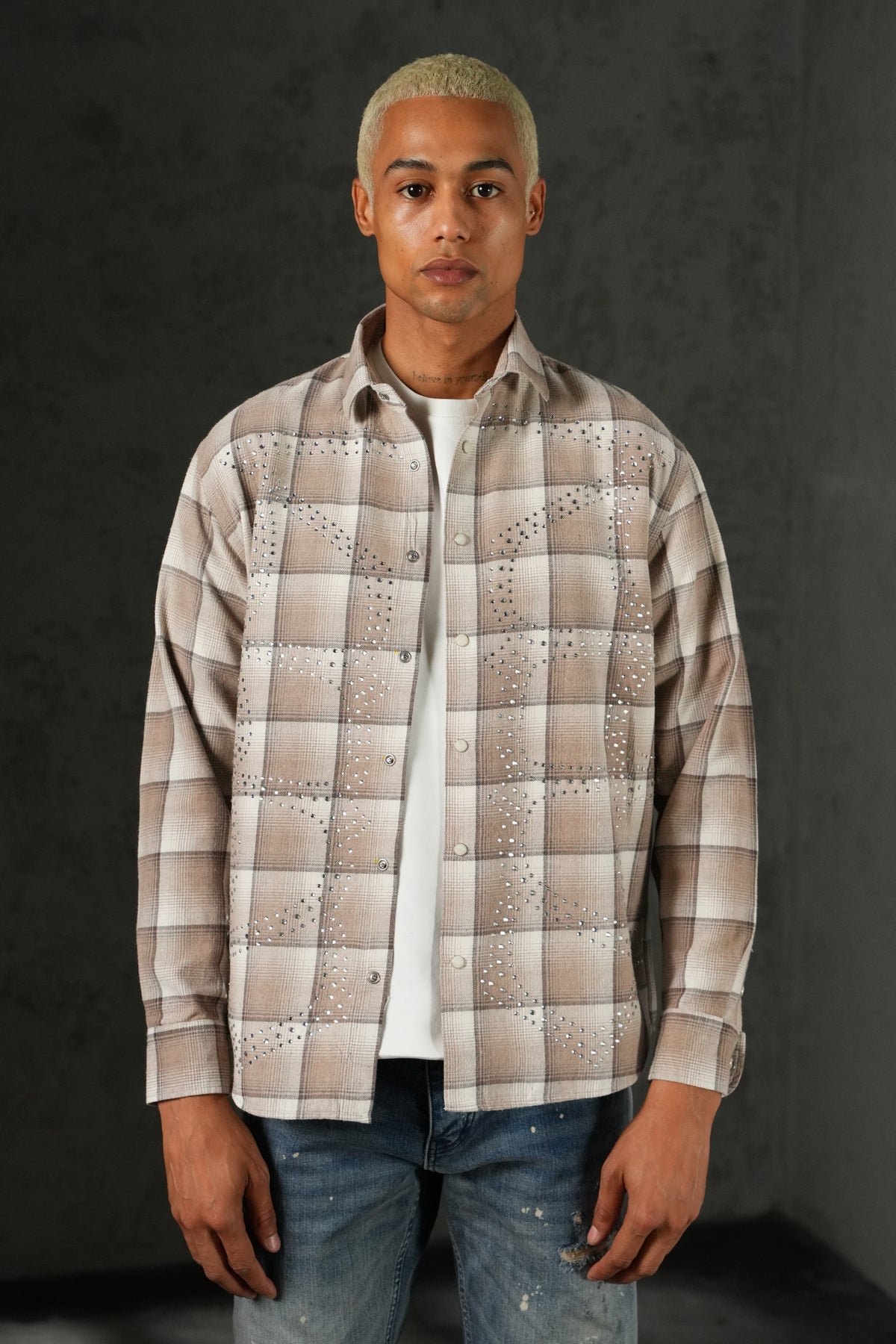 Chemise carreaux ornés 27706
