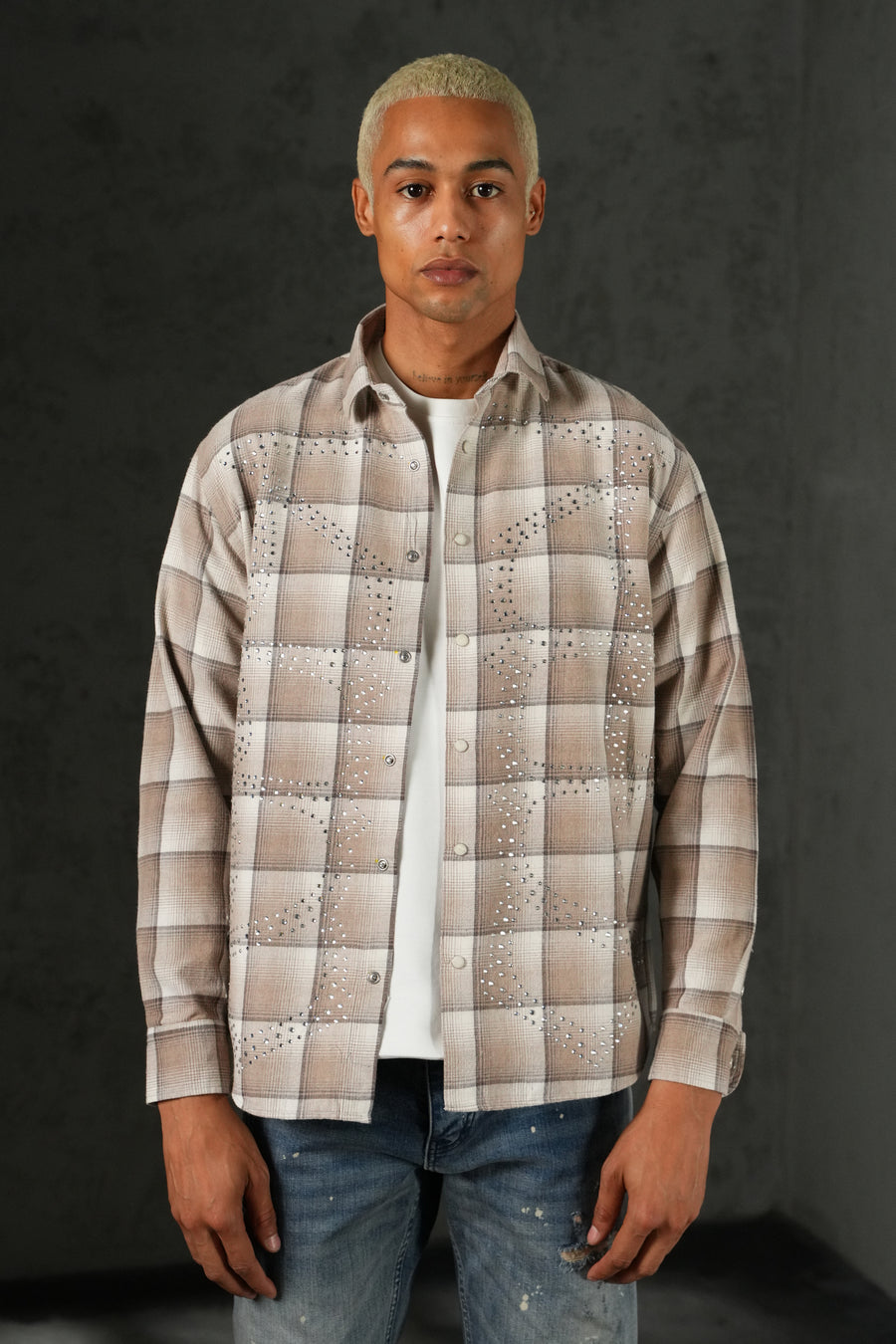 Chemise carreaux ornés 27706