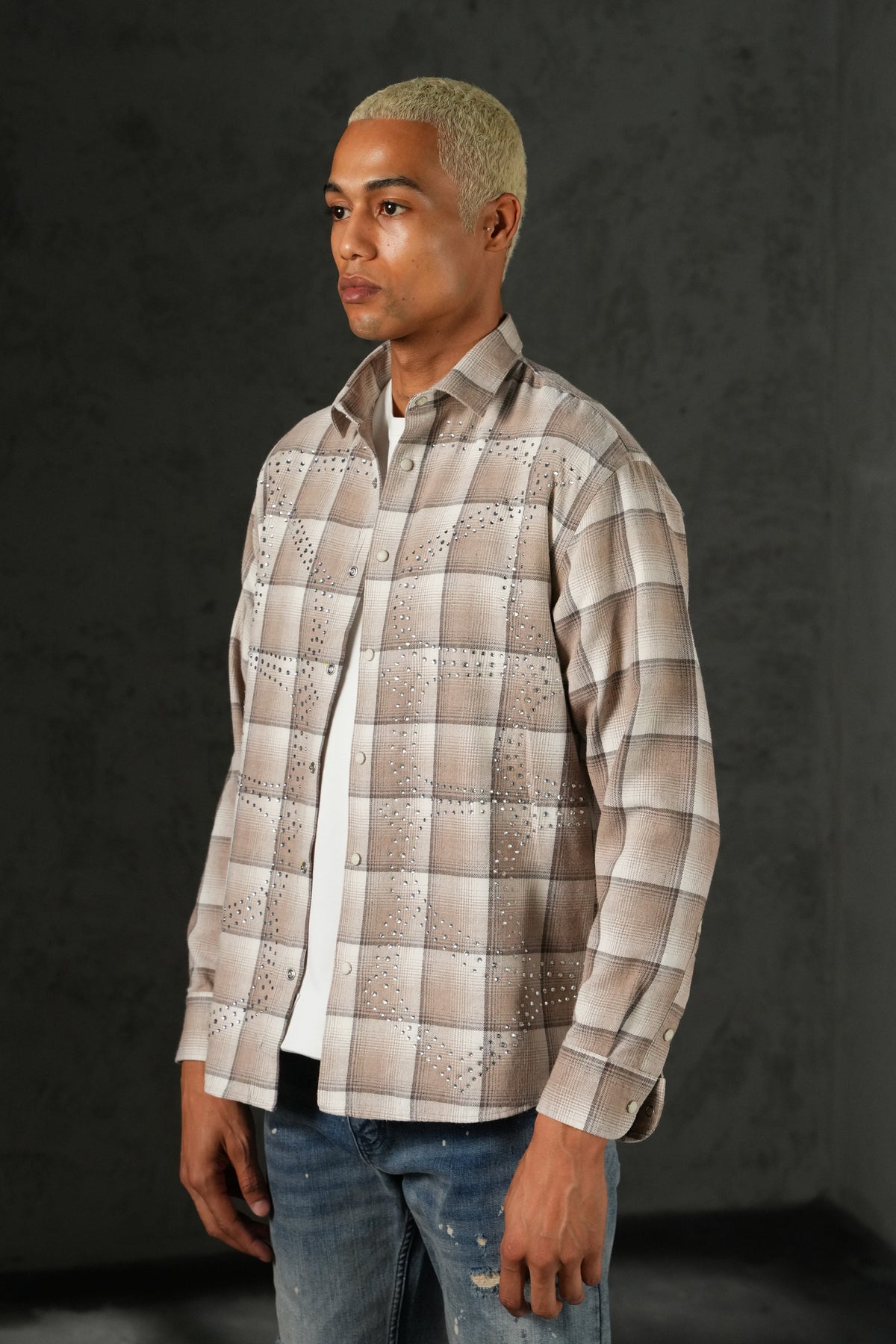 Chemise carreaux ornés 27706