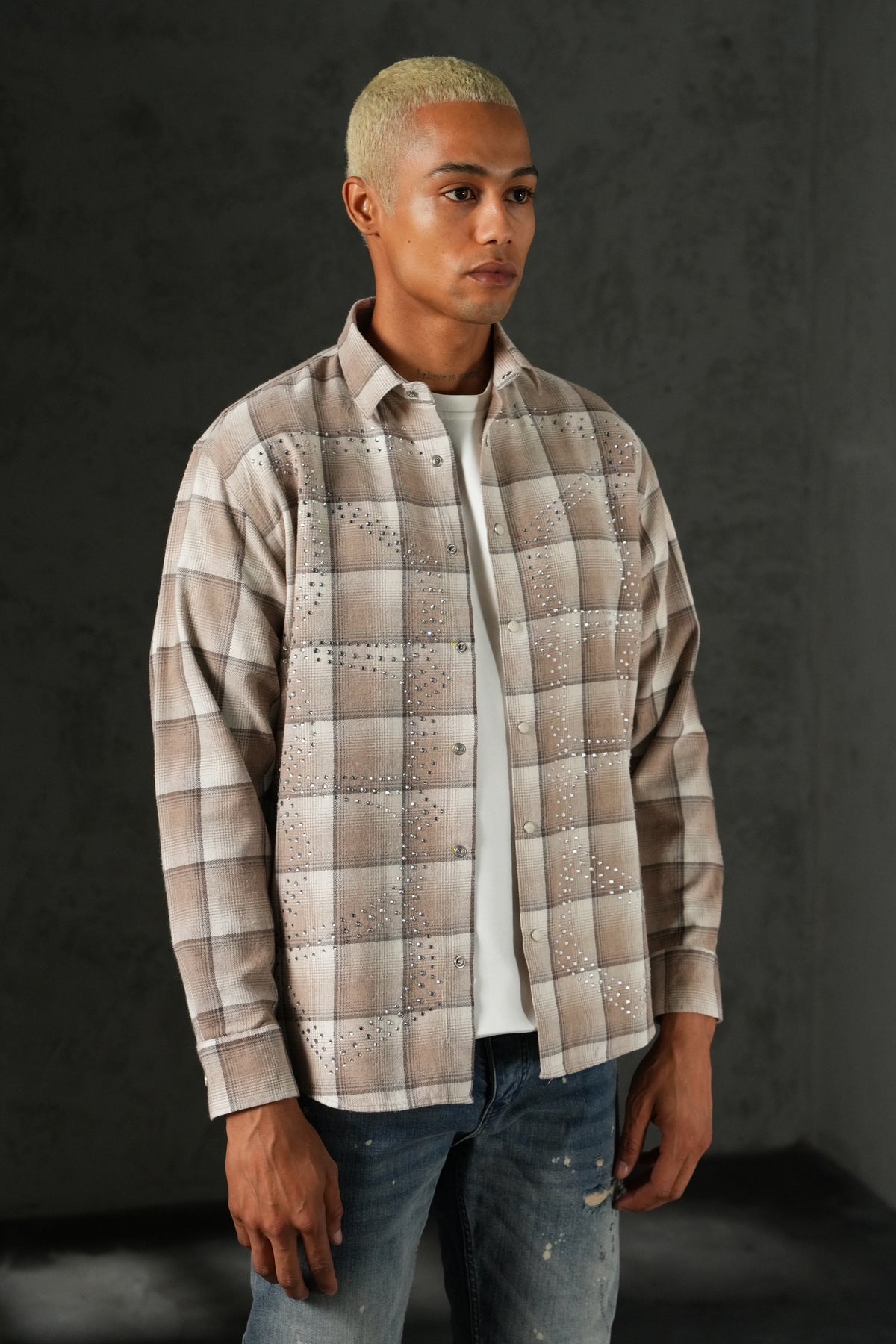 Chemise carreaux ornés 27706