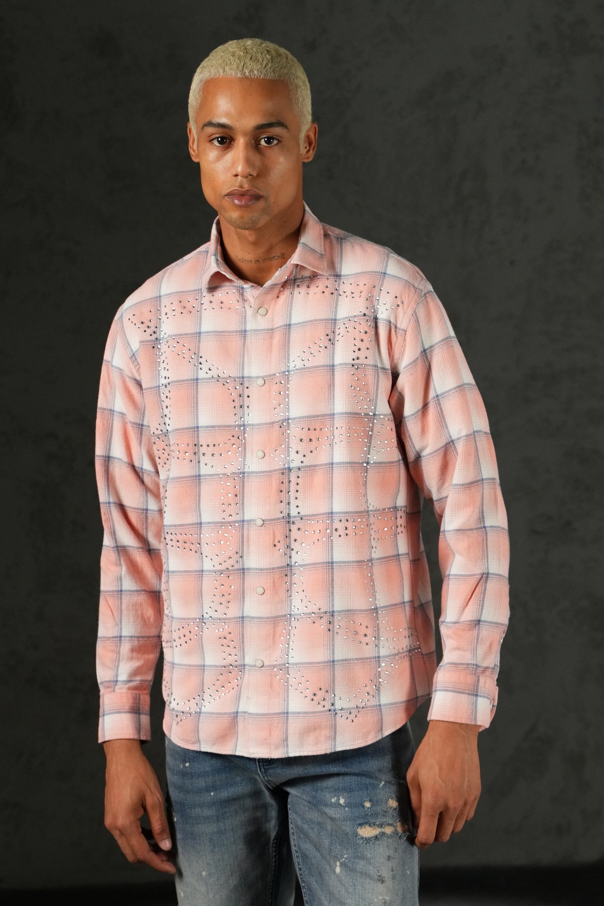 Chemise carreaux ornés 27706