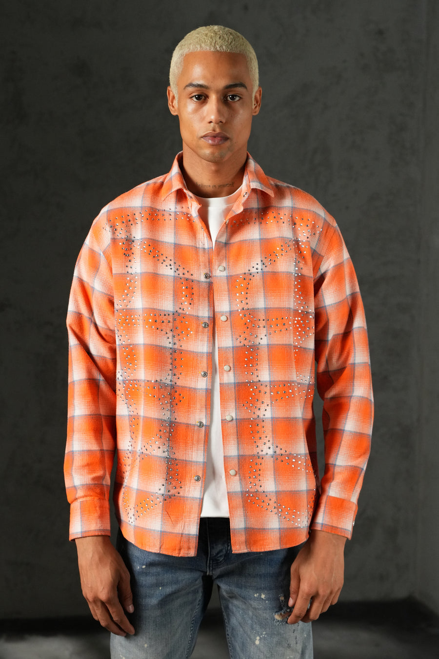 Chemise carreaux ornés 27706