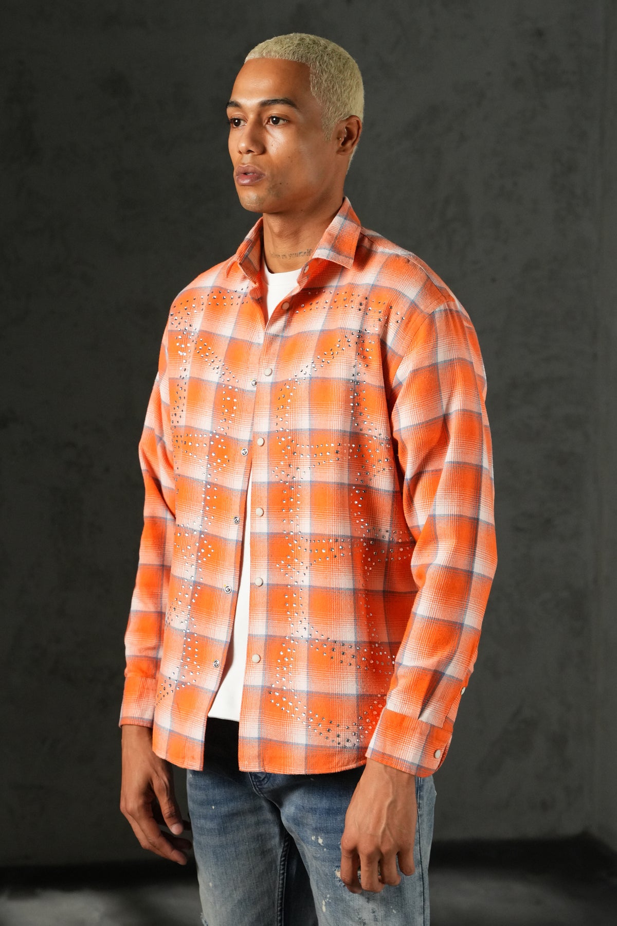 Chemise carreaux ornés 27706