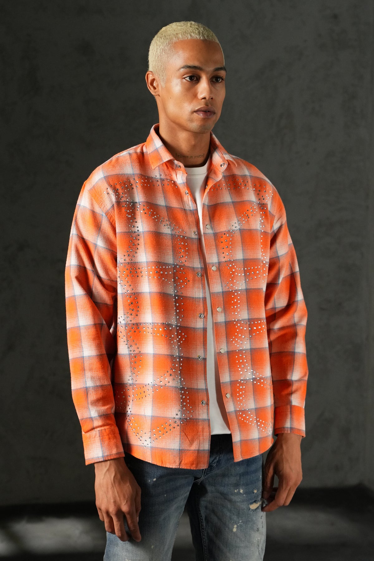 Chemise carreaux ornés 27706
