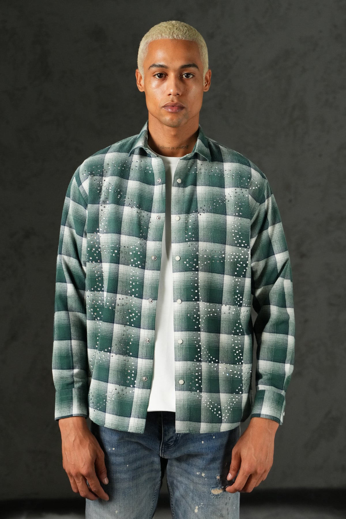 Chemise carreaux ornés 27706