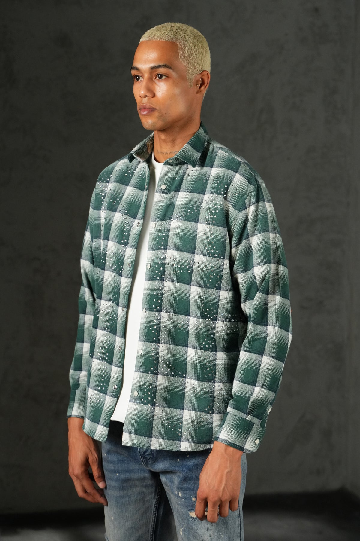Chemise carreaux ornés 27706