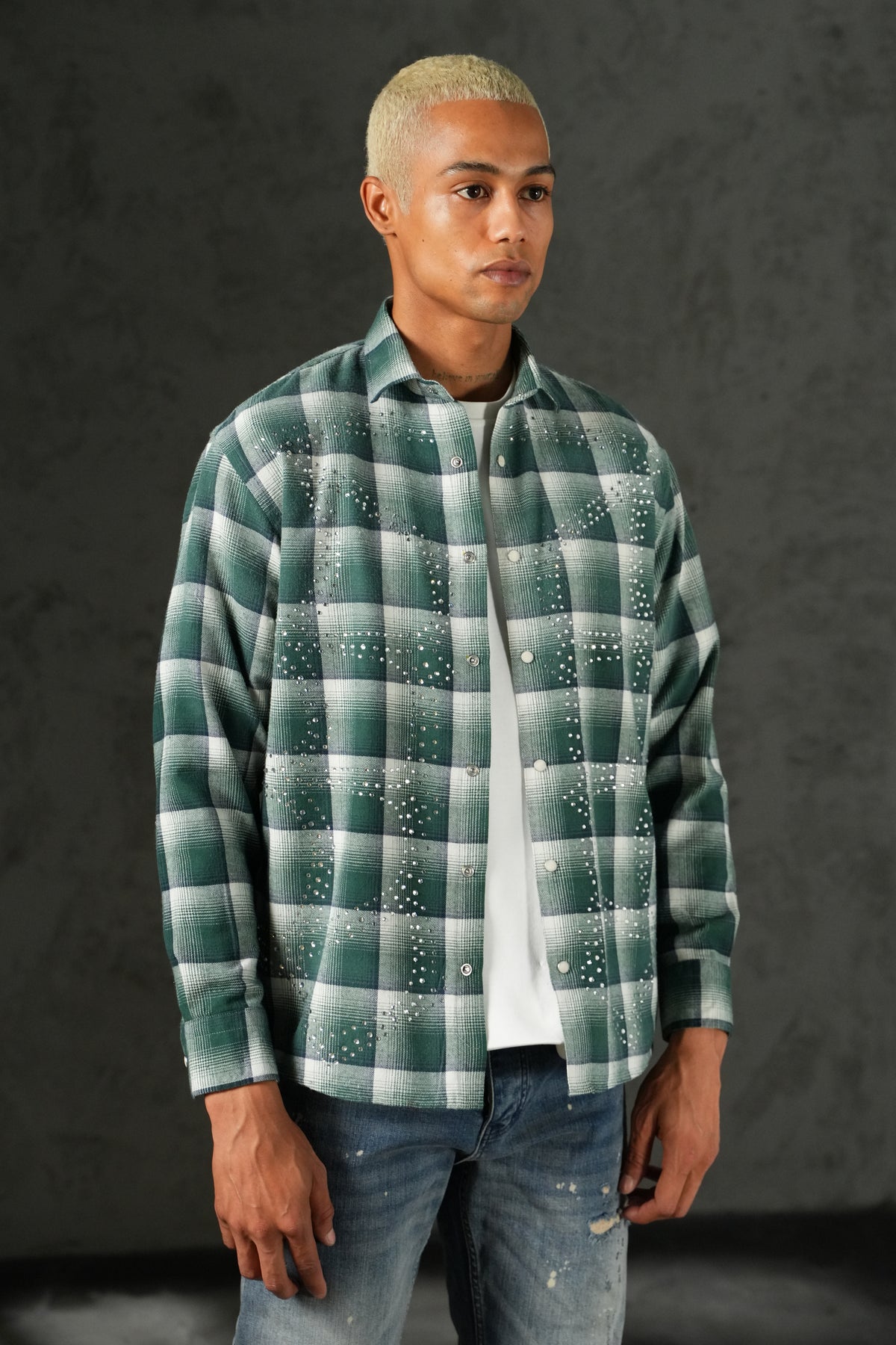 Chemise carreaux ornés 27706