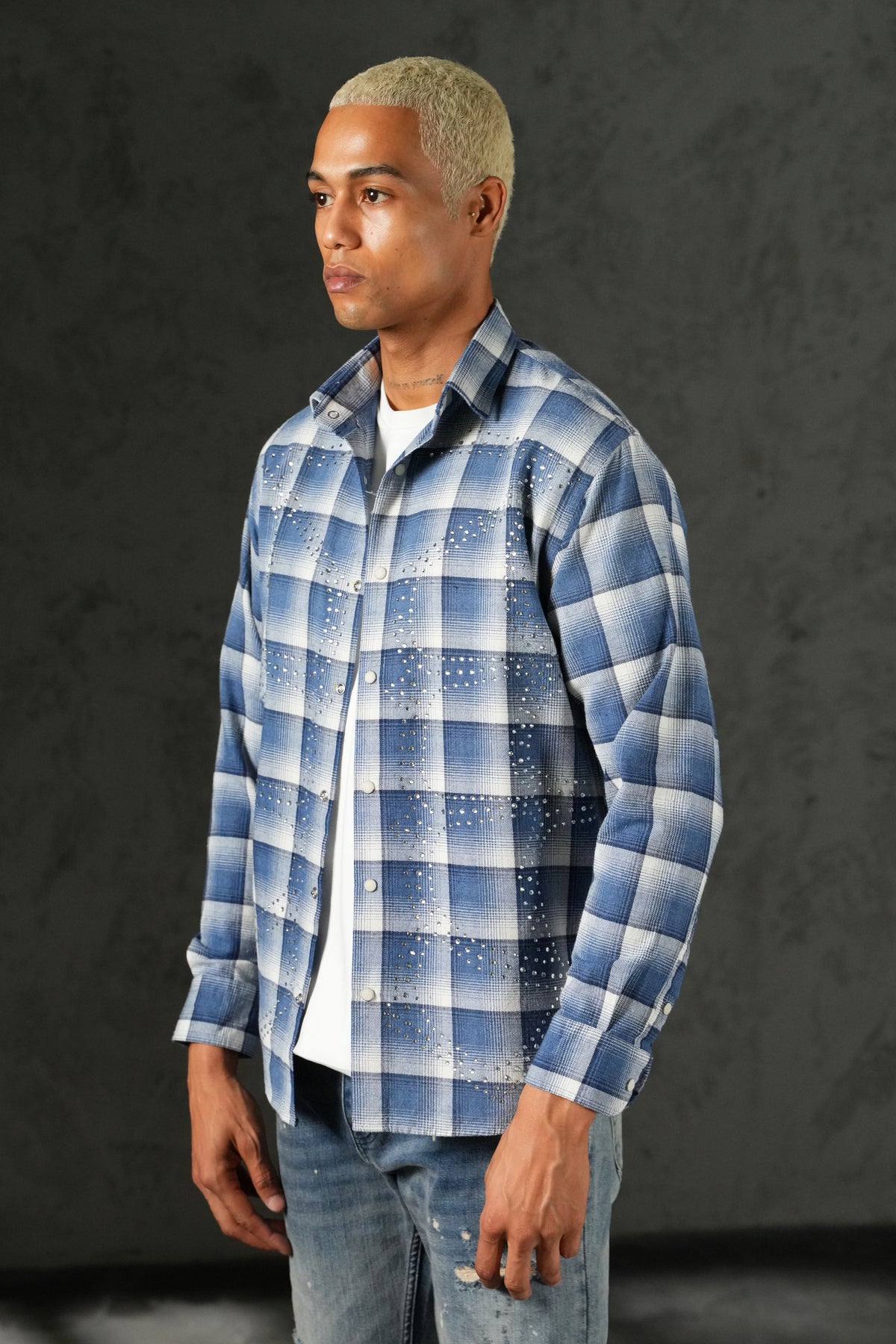Chemise carreaux ornés 27706