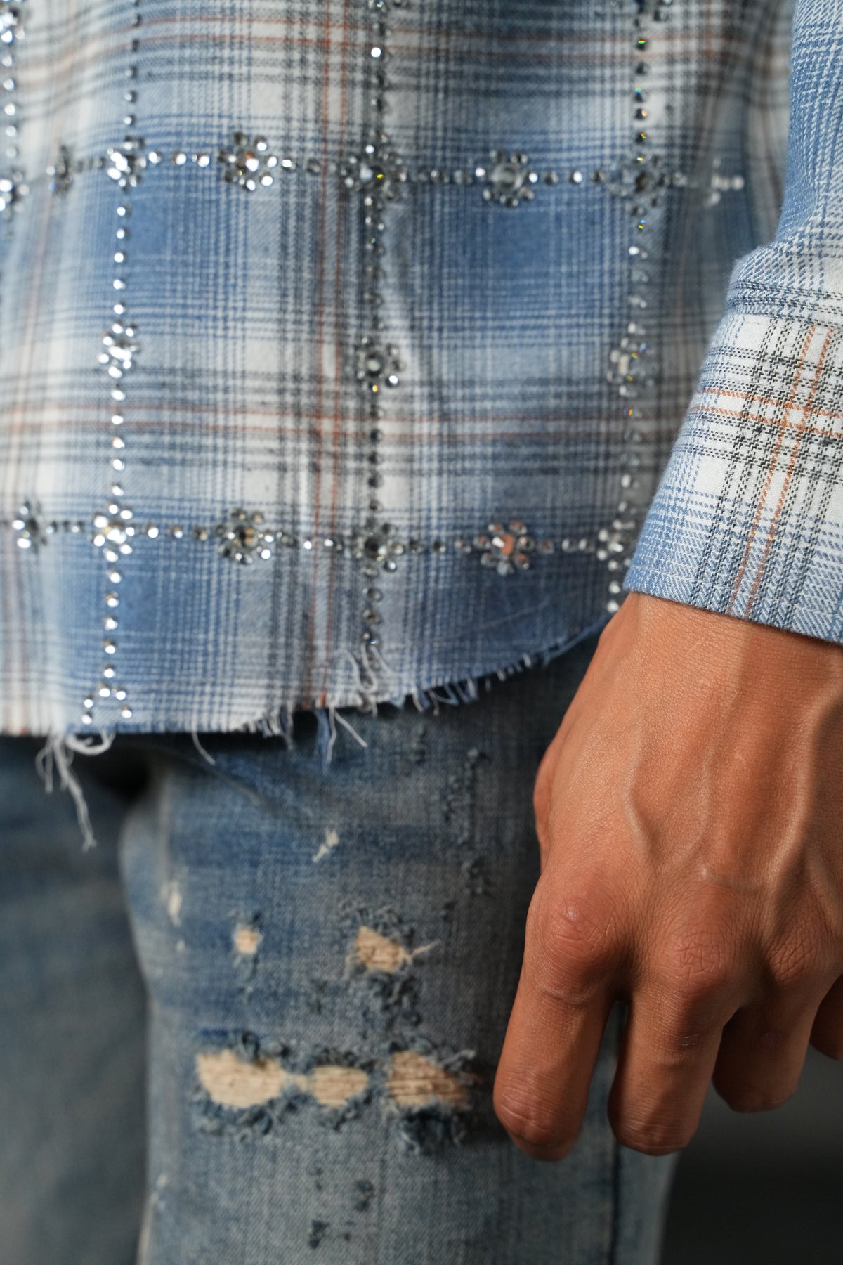 Chemise bas effiloché 27705