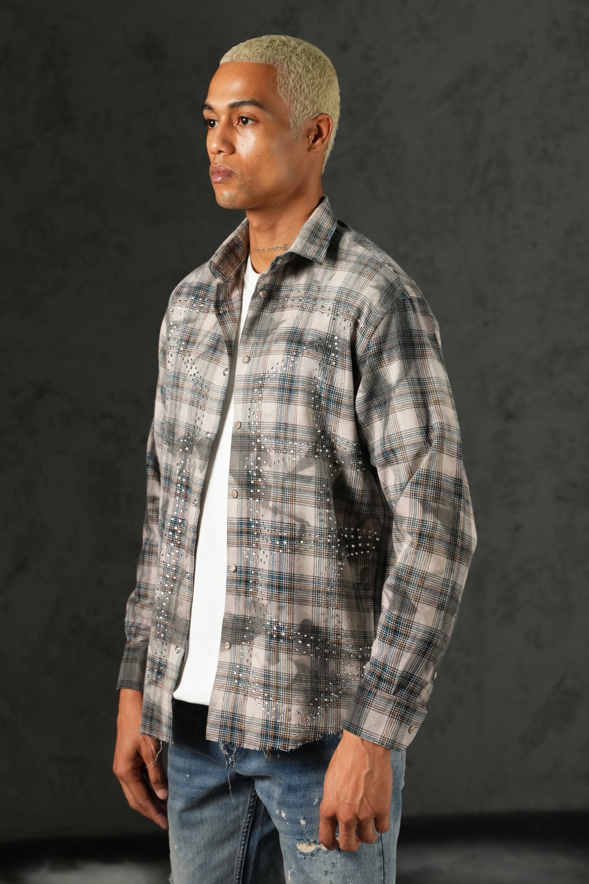 Chemise carreaux brillants 27700