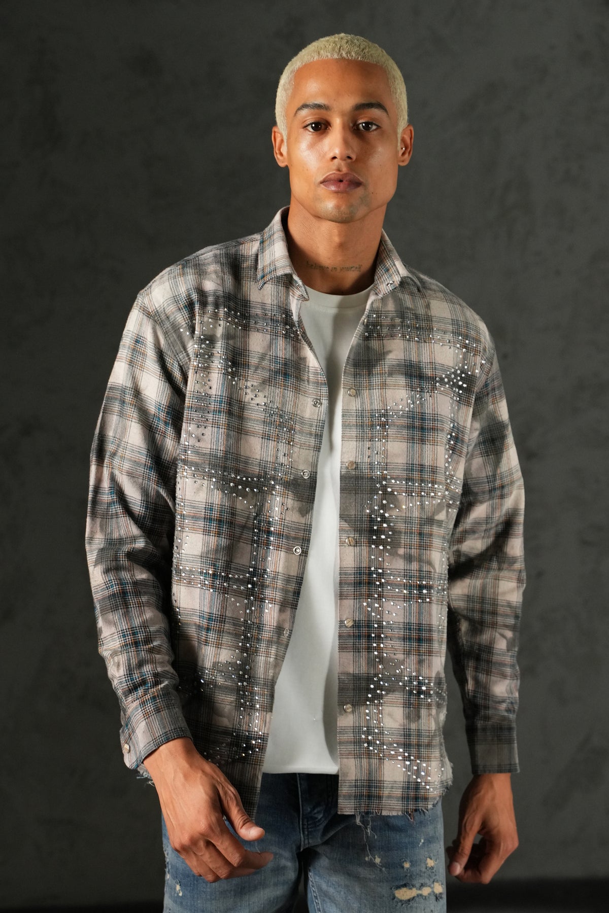 Chemise carreaux brillants 27700