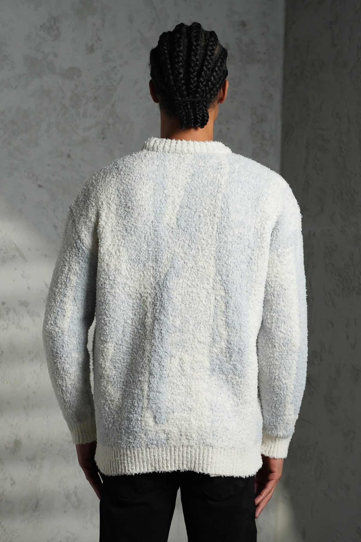STRICKPULLOVER MIT STRUKTURMUSTER, LOCKER GESCHNITTEN LL061007