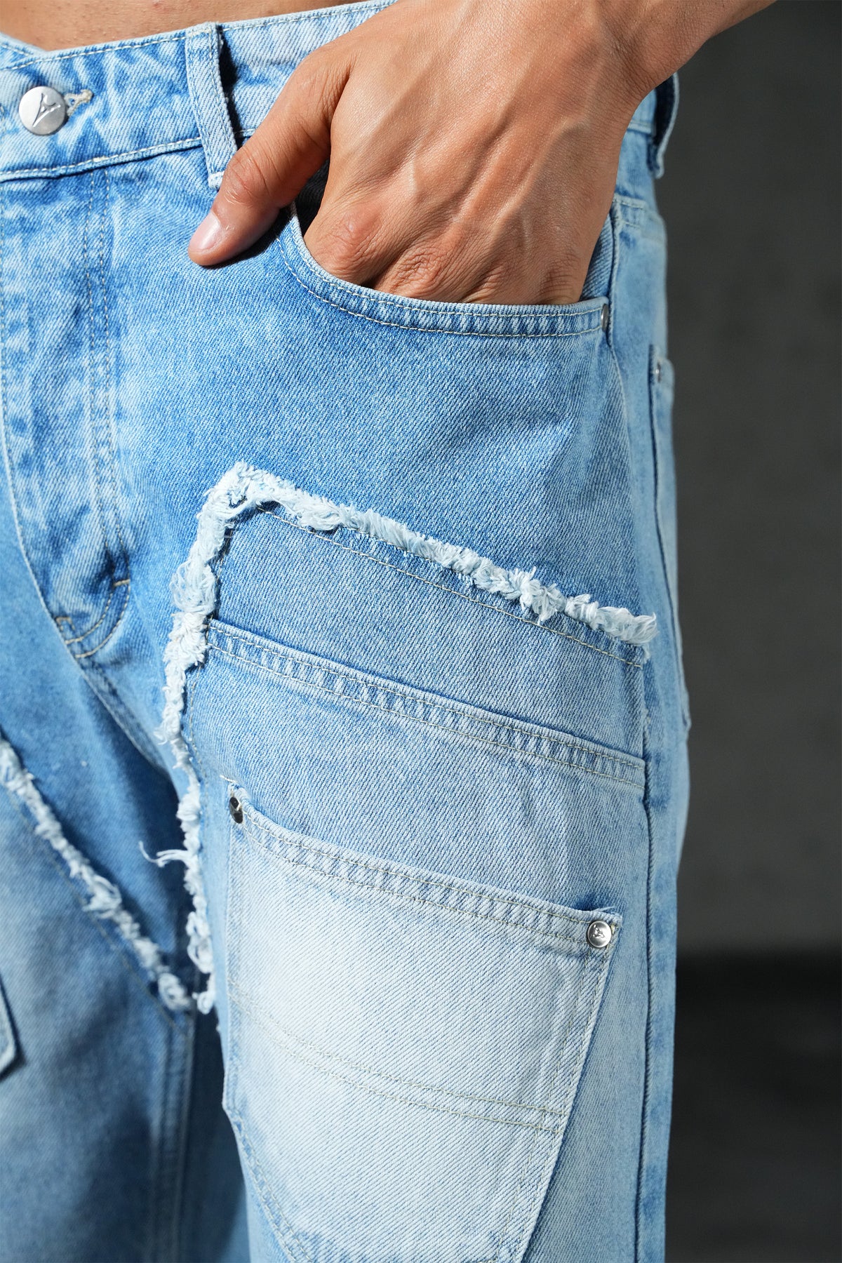 Patchwork flared jeans FG 111