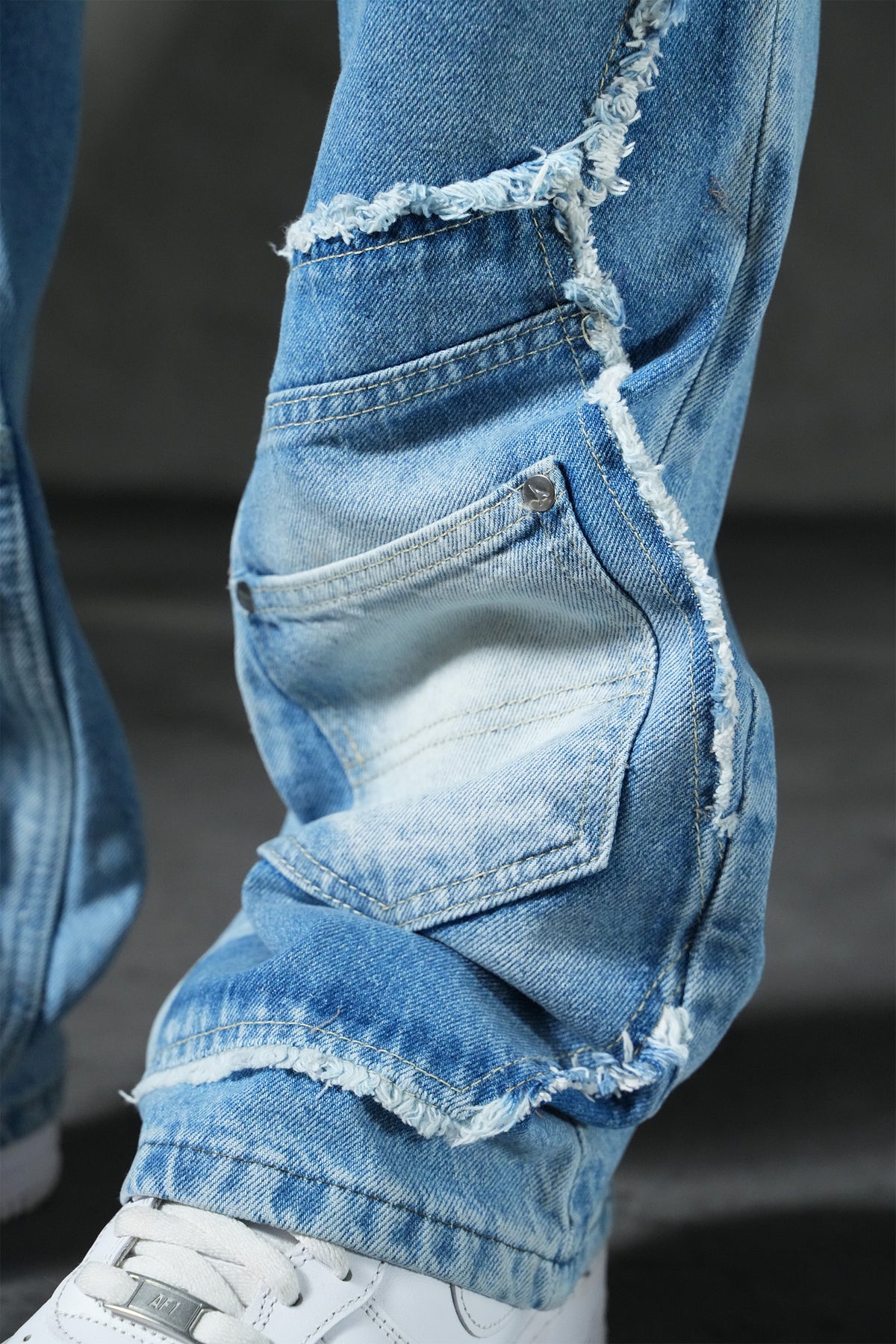 Patchwork flared jeans FG 111
