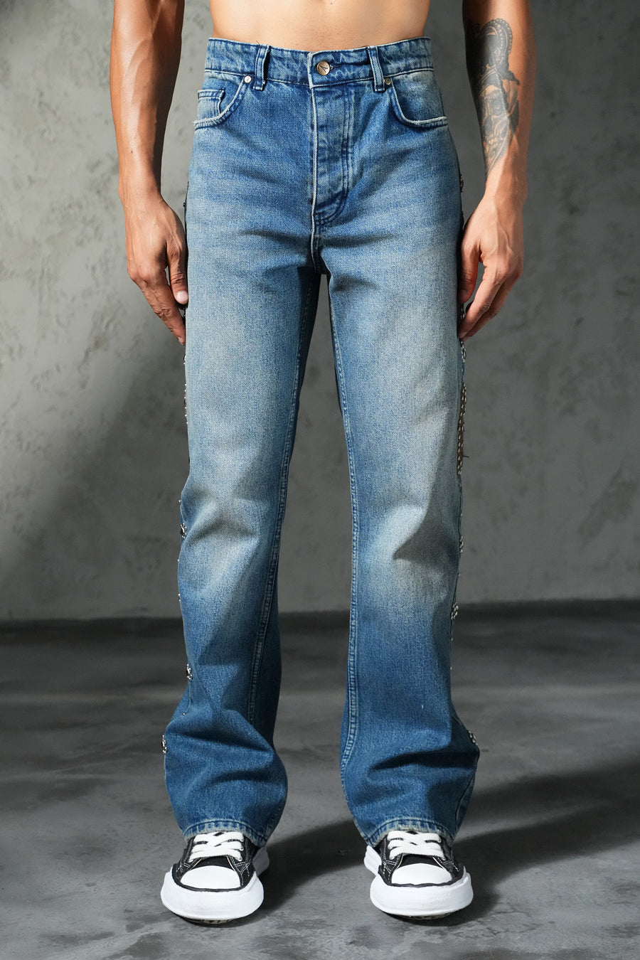 Jean flare détails latéraux FG 106