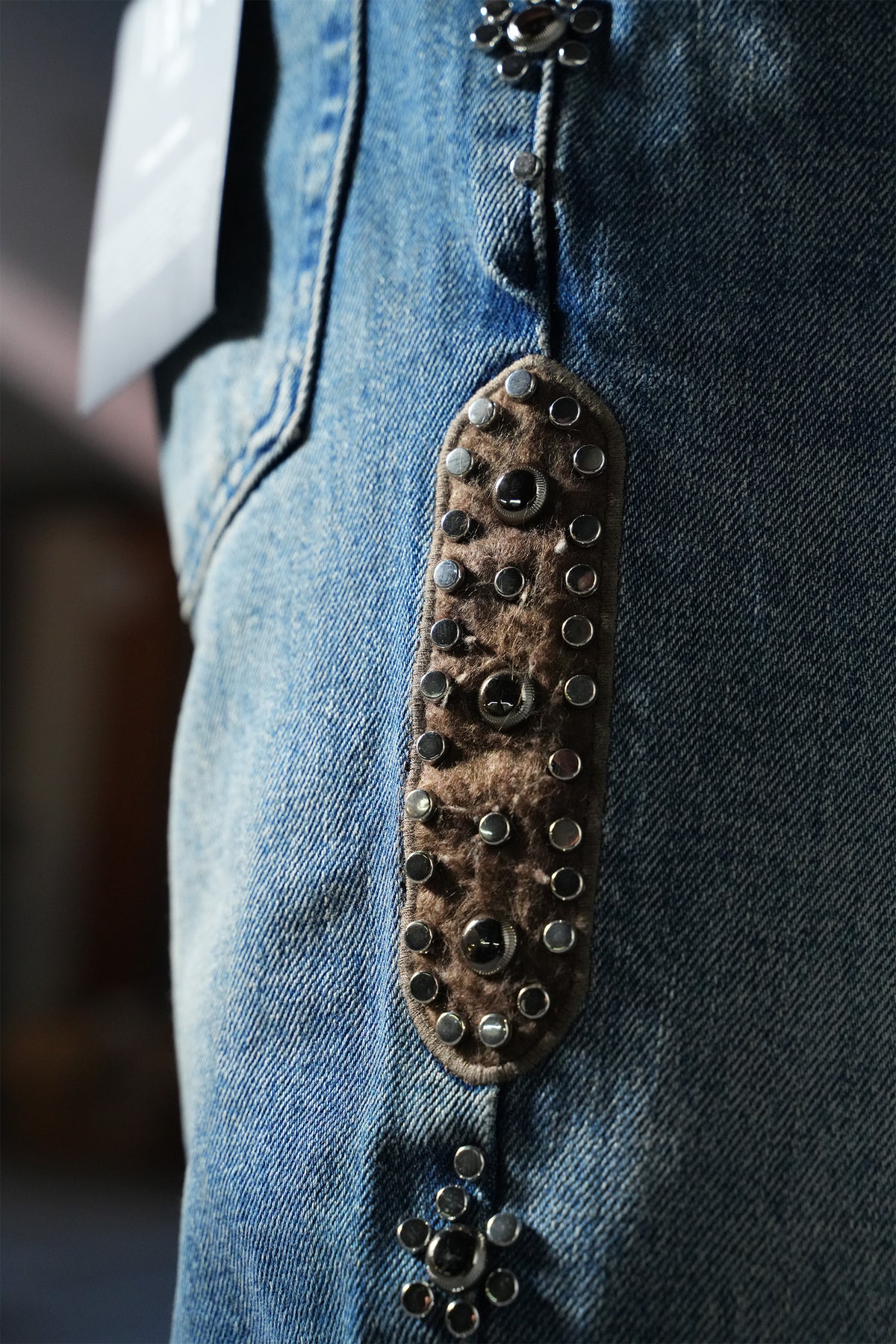 Flared jeans with side details FG 106