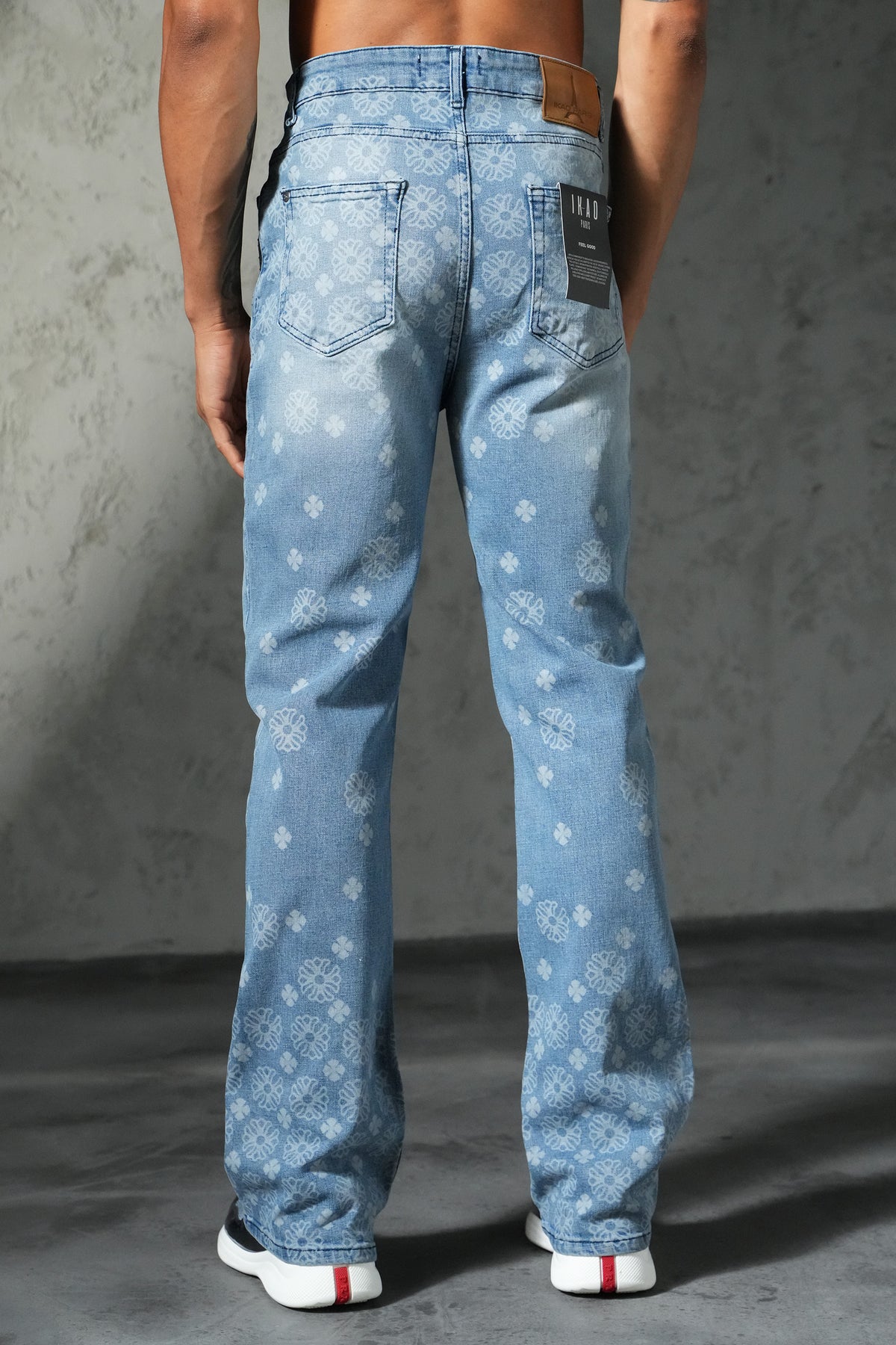 Patterned flared jeans FG 103