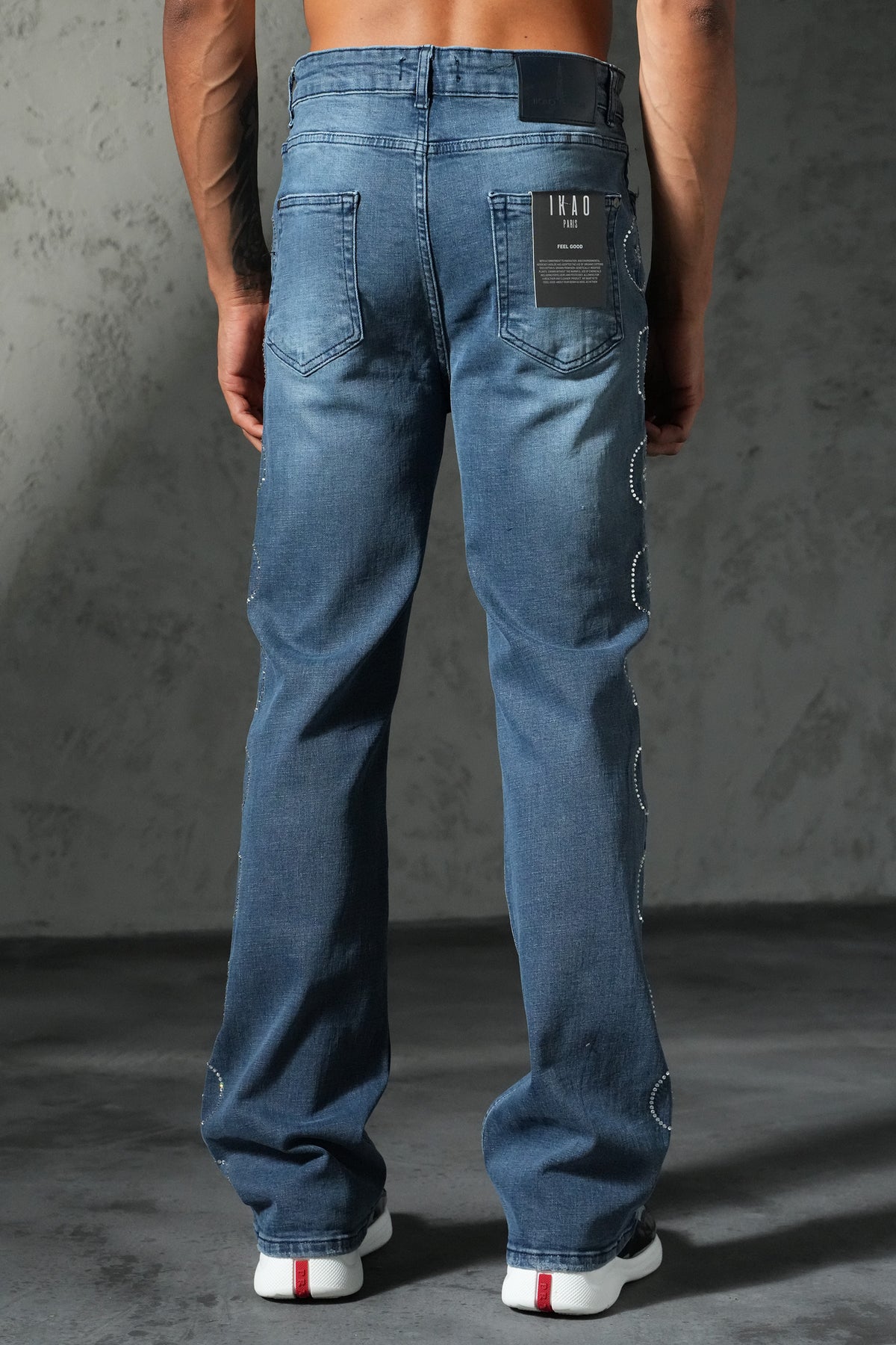 Schlagjeans mit runden Motiven FG 102