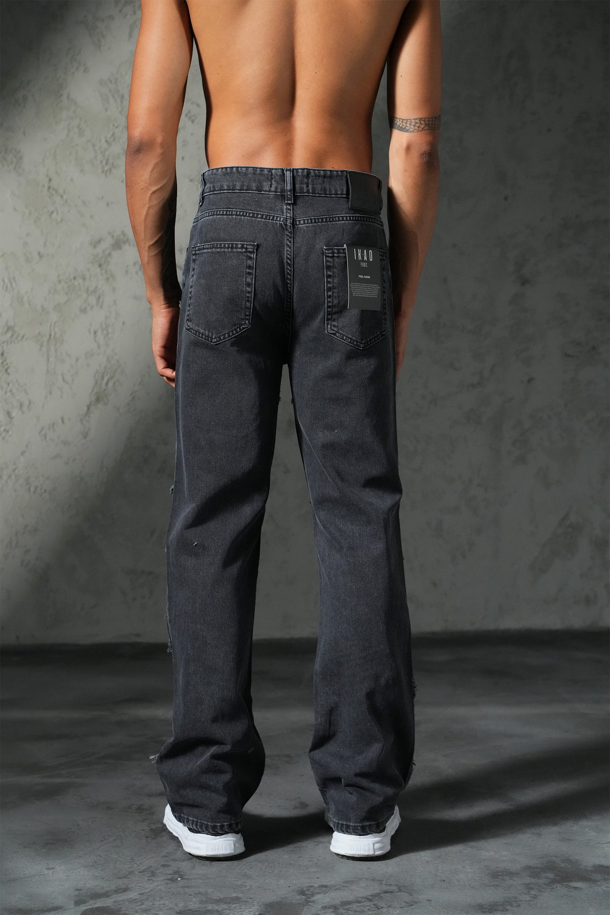 Patchwork flared jeans FG 112