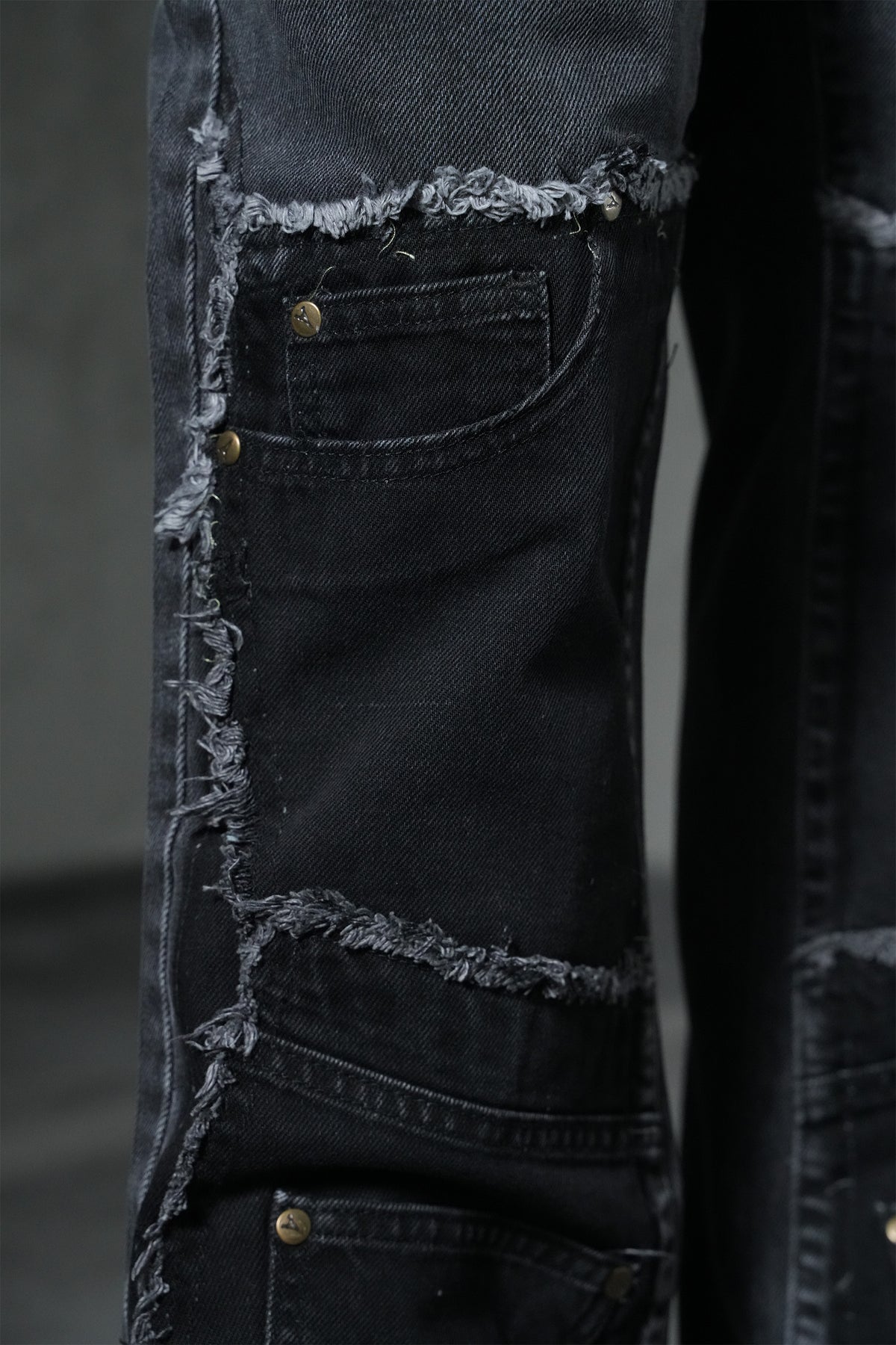 Patchwork flared jeans FG 112