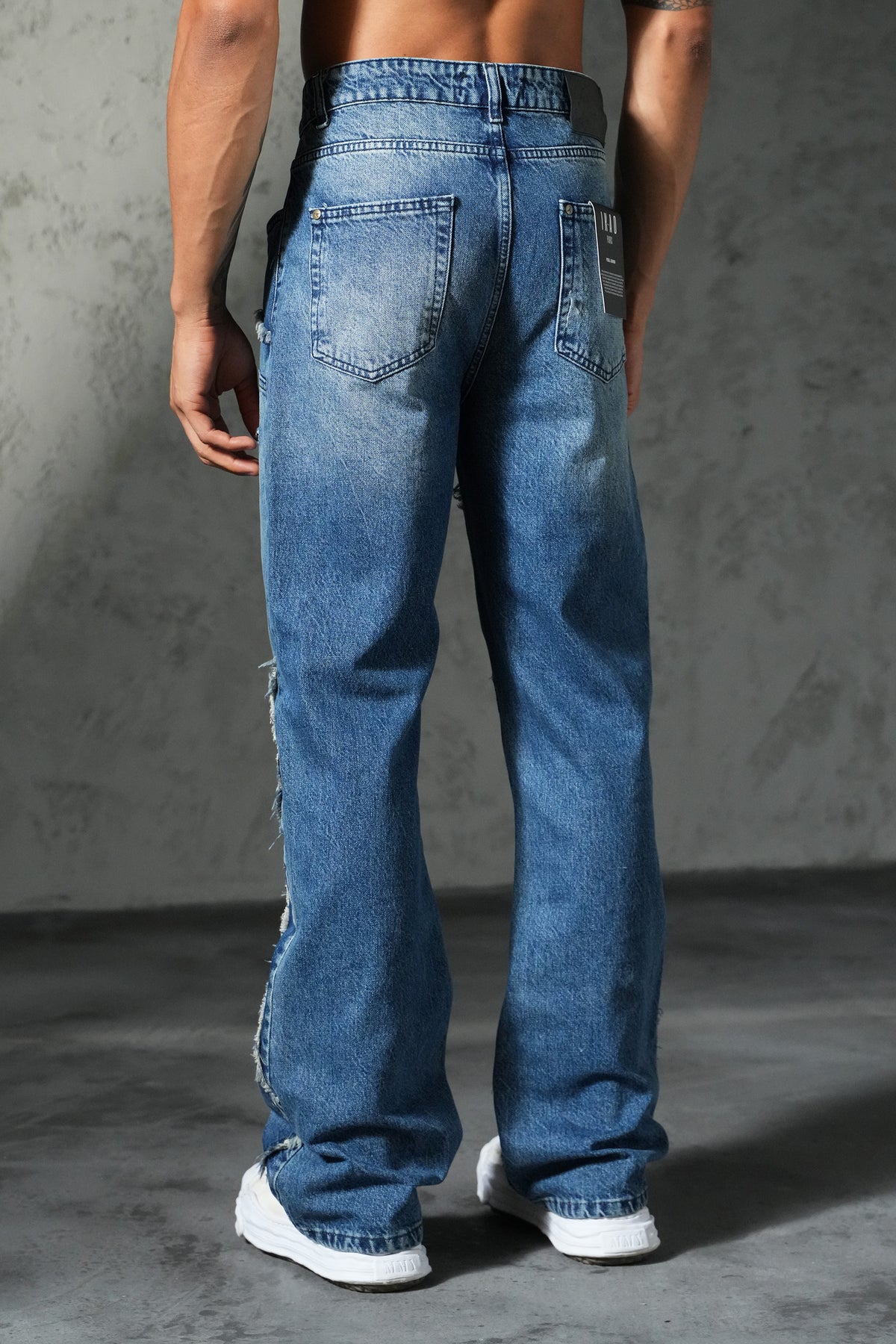 Patchwork flared jeans FG 109