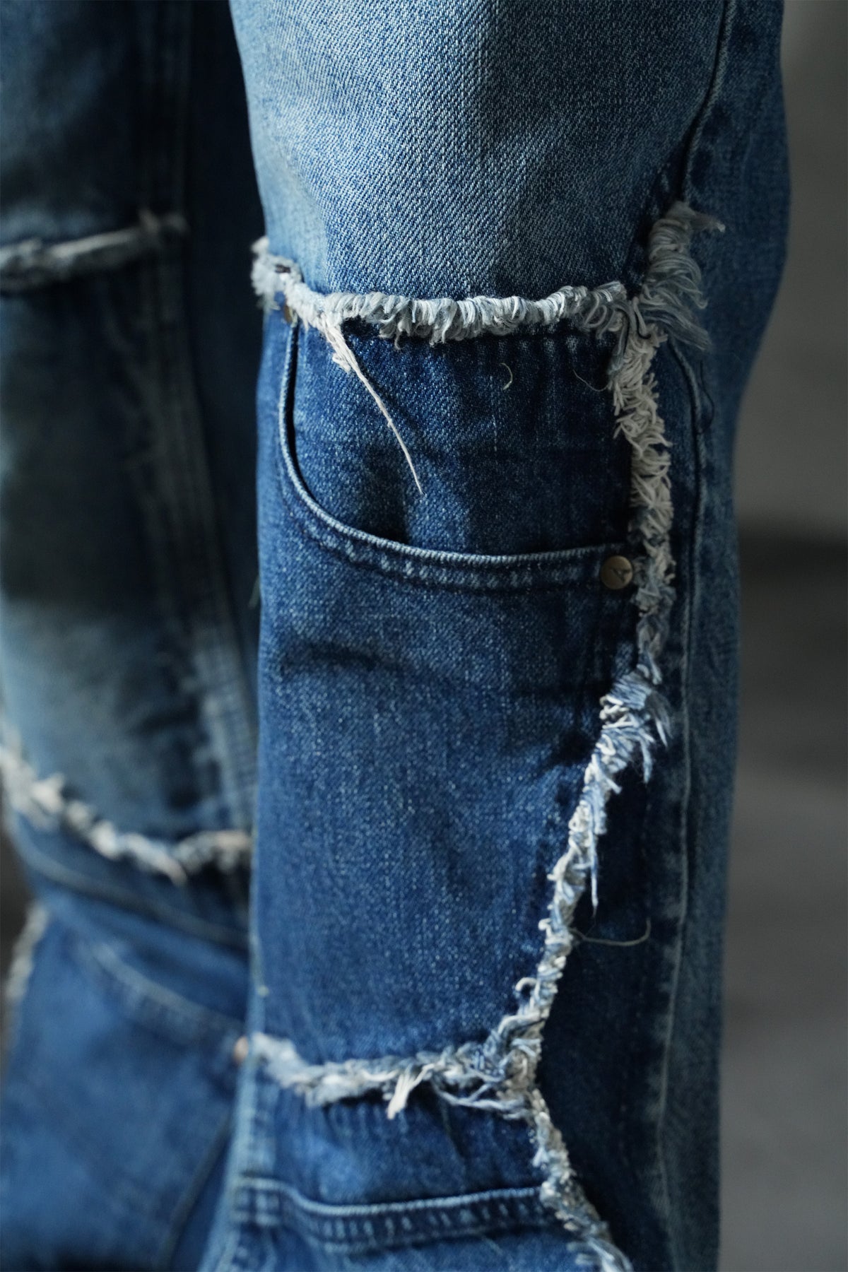 Patchwork flared jeans FG 109