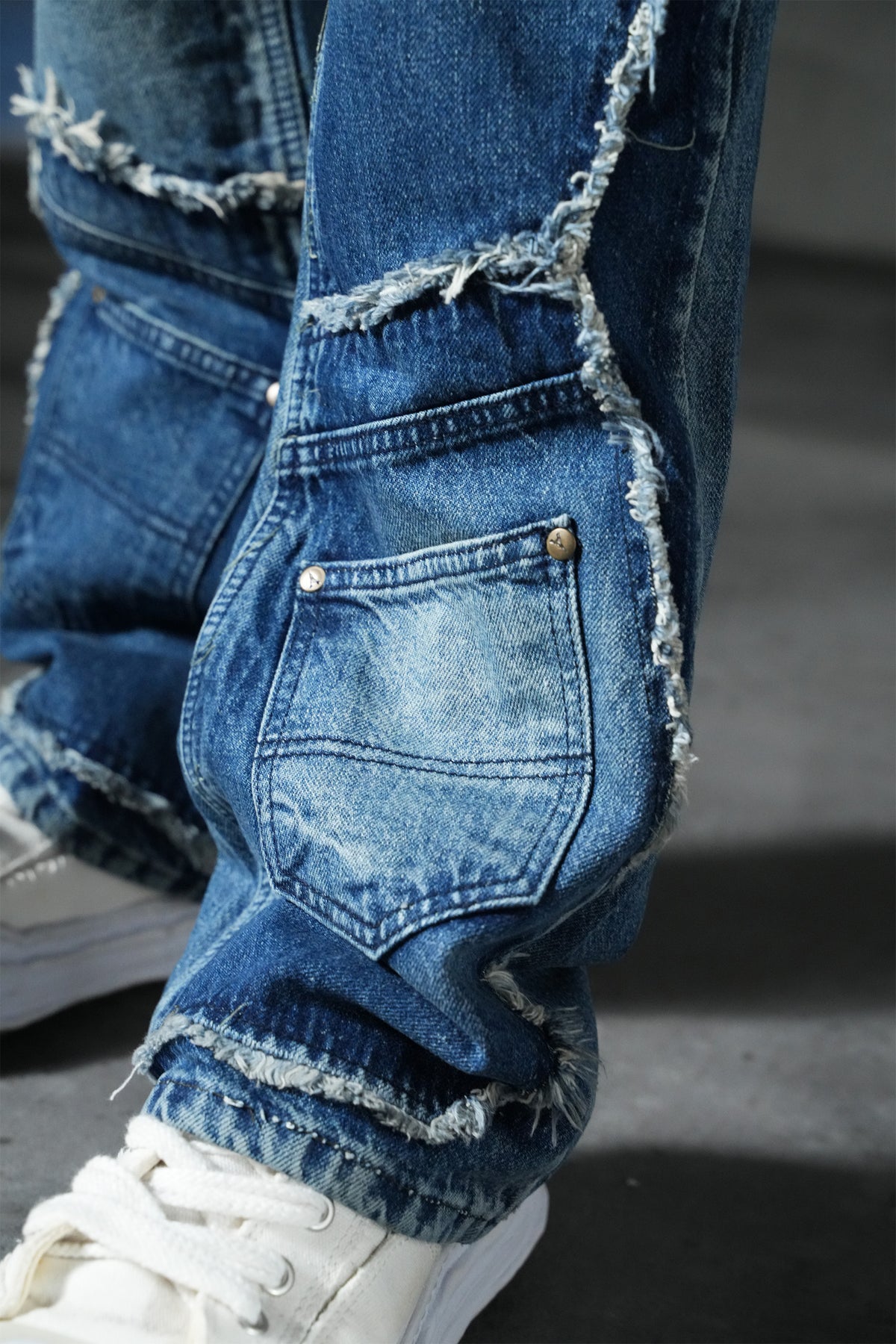 Patchwork flared jeans FG 109