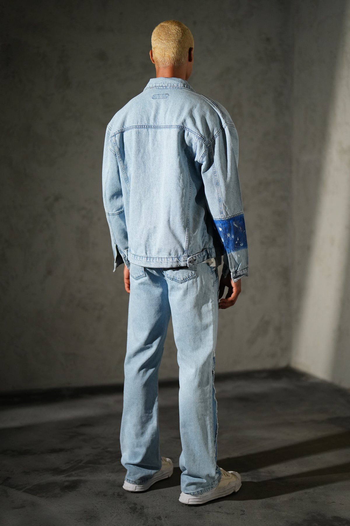 Ensemble denim à empiècements FG113