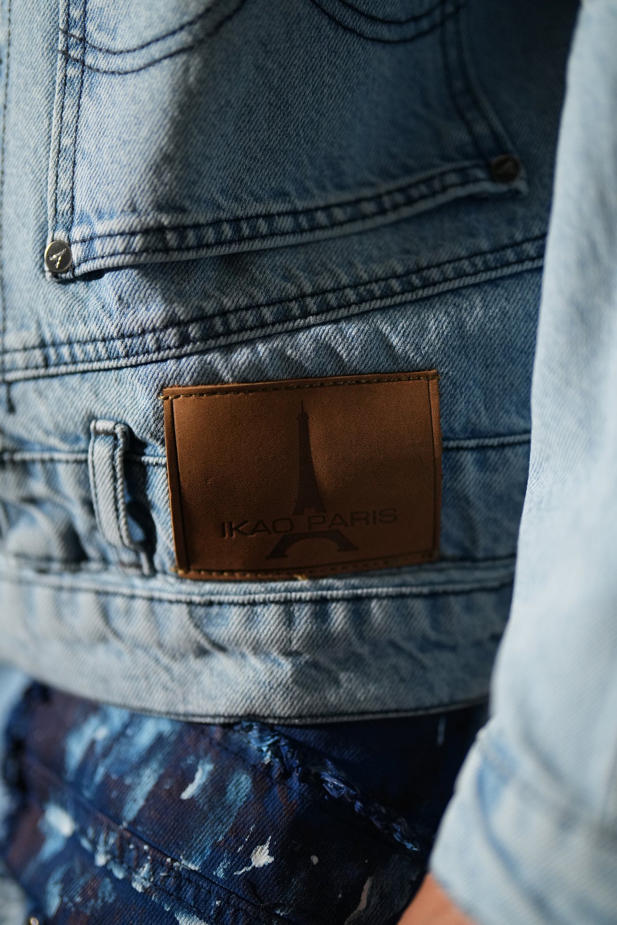Ensemble denim à empiècements FG113