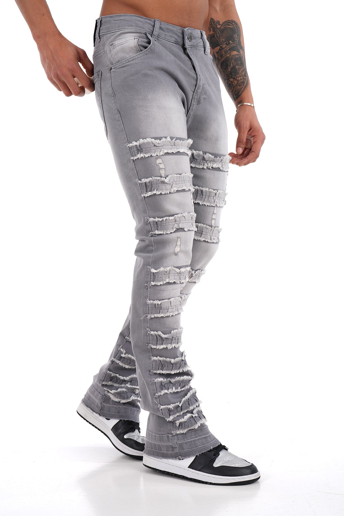 JEAN FLARE LL2000190 - GREY