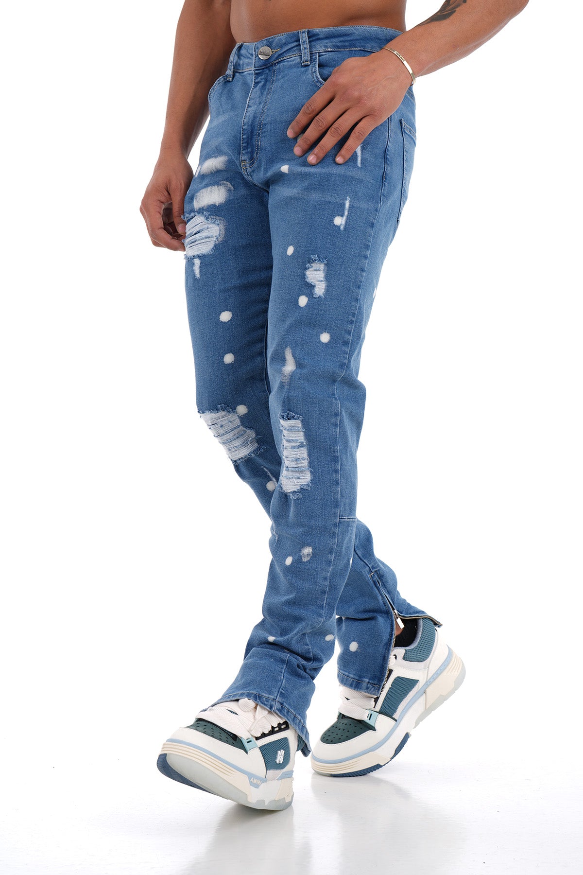 ZIP ANKLE JEANS LL200034