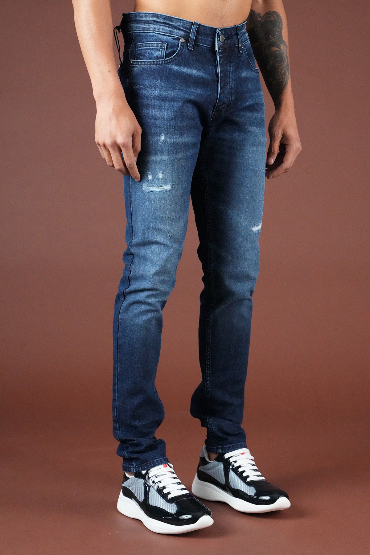 Herren-Slim-Fit-Jeans FAMR-0076