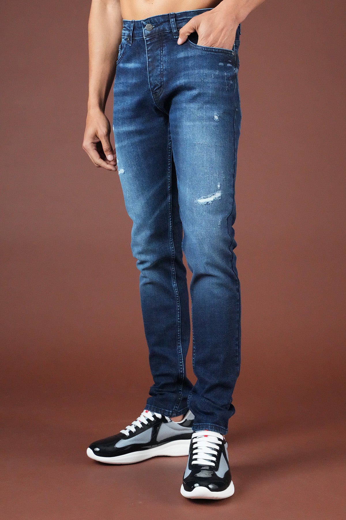 Herren-Slim-Fit-Jeans FAMR-0076